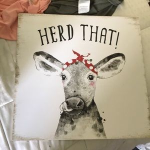 14”x14” cow sign